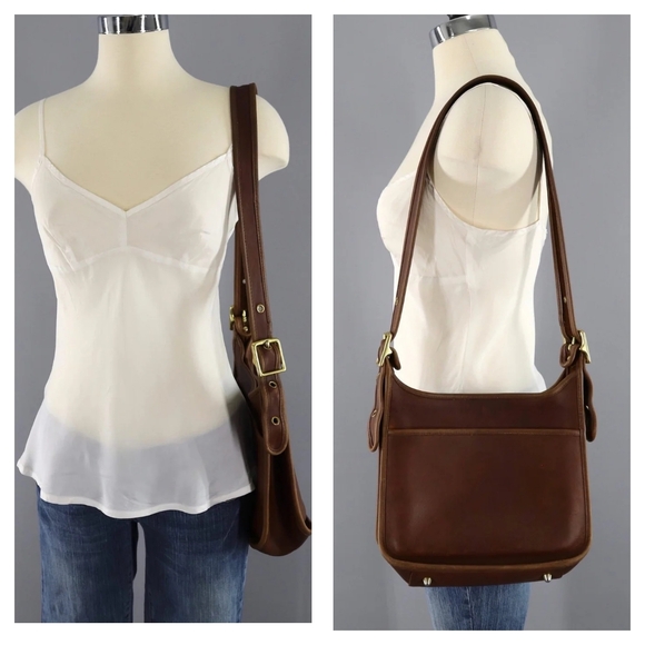 Vintage Coach Legacy Saddle Leather Crossbody Bag - Picture 7 of 16